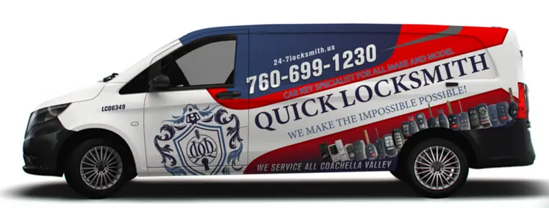 Quick Locksmith van - car key specialist, call 760-699-1230