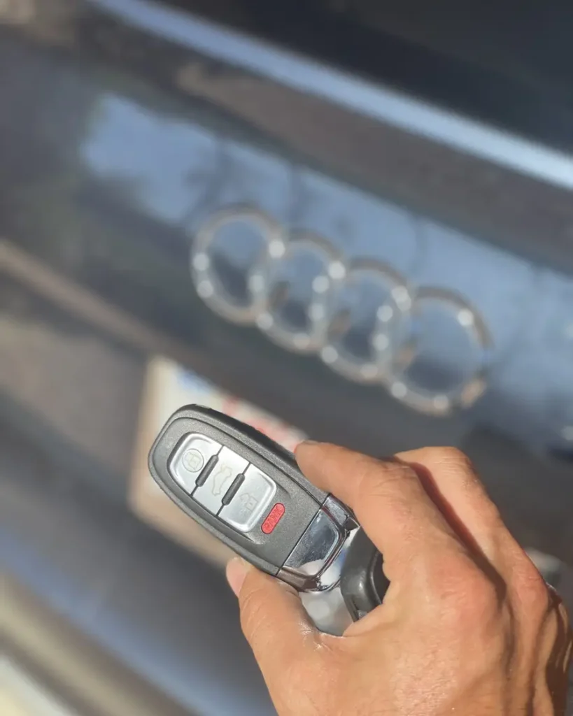 Audi car key made by 24/7 Quick Locksmith in the Coachella Valley