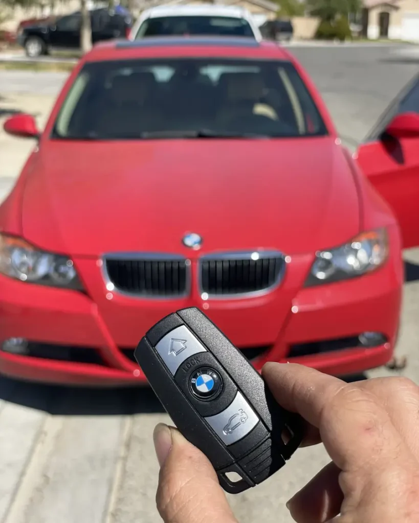 BMW 3 Series car key made by 24/7 Quick Locksmith in the Coachella Valley
