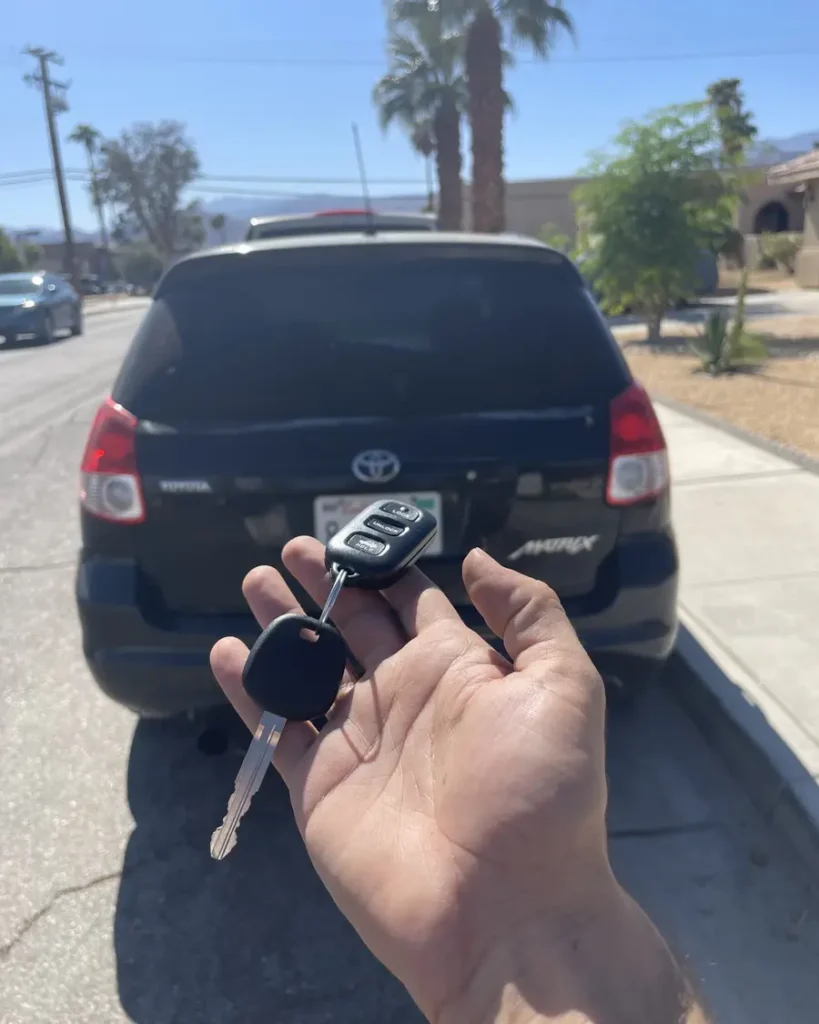 Car key made by 24/7 Quick Locksmith in the Coachella Valley