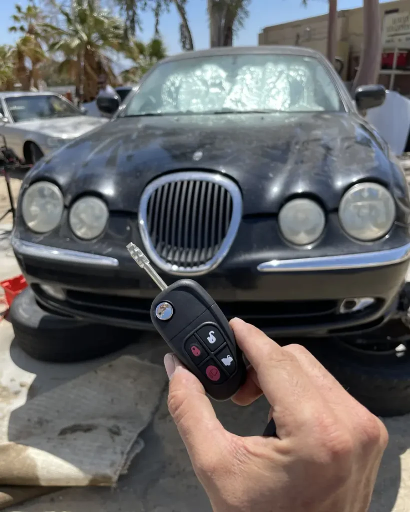 Jaguar S-Type car key made by 24/7 Quick Locksmith in the Coachella Valley