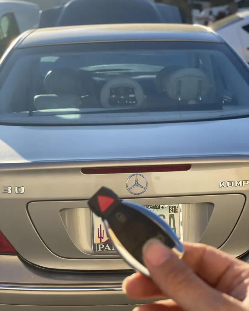Mercedes-Benz car key made by 24/7 Quick Locksmith in the Coachella Valley