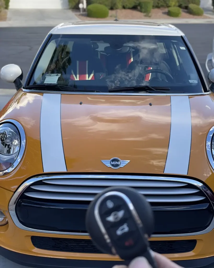MINI Cooper car key made by 24/7 Quick Locksmith in the Coachella Valley