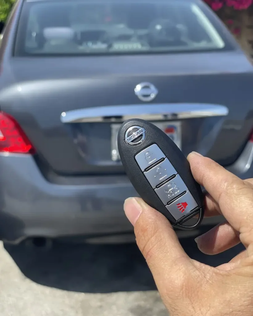 Nissan car key made by 24/7 Quick Locksmith in the Coachella Valley